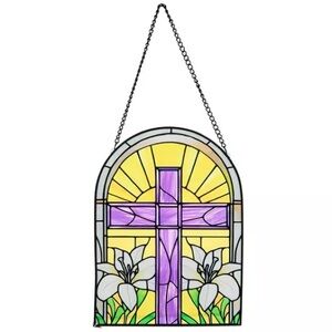 Cross & Lily's Stained Glass Wall Decor
